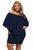 Sexy Plus Size Multiple Dressing Layered Dark Blue Mini Dress