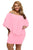 Sexy Plus Size Multiple Dressing Layered Pink Mini Dress