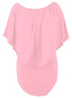 Sexy Plus Size Multiple Dressing Layered Pink Mini Dress