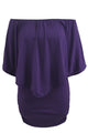 Sexy Plus Size Multiple Dressing Layered Purple Mini Dress