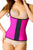 Sexy Plus Size Rosy Steel Boned Latex Waist Trainer Vest