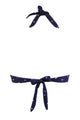 Sexy Polka Dot Print Retro Tie Front Plus Bikini Top