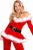 Sexy Punk Santa Off Shoulder Top and Pants Christmas Costume