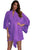 Sexy Purple Belted Lace Kimono Nightwear