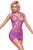 Sexy Purple Bubble Cut out Seamless Chemise