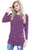 Sexy Purple Buttoned Side Long Sleeve Spring Autumn Womens Top