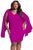 Sexy Purple Cape Plus Size Dress