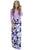 Sexy Purple Floral Boho Holiday Maxi Dress