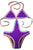 Sexy Purple Handmade Crochet Neoprene One Piece Swimsuit