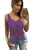 Sexy Purple Lacy Crochet Cropped Vest Top