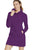 Sexy Purple Slim Fit Pocket Front Hoodie Mini Dress
