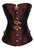 Sexy Red Brocade Vintage Corset with Thong