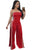 Sexy Red Button Me up Jumpsuit