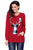 Sexy Red Christmas Plaid Deer Print Abdomen Pocket Sweatshirt