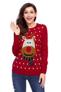 Sexy Red Christmas Reindeer Sweater