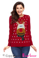 Sexy Red Christmas Reindeer Sweater
