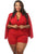 Sexy Red Dressy Fitted Plunging Wrap V Neck Cape Romper
