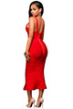 Sexy Red Fishtail Luxe Bandage Dress