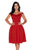 Sexy Red Foldover Off Shoulder Sweet Homecoming Dress