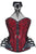 Sexy Red Gothic Steel Boned Overbust Corset with Neck Gear