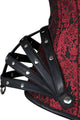 Sexy Red Gothic Steel Boned Overbust Corset with Neck Gear