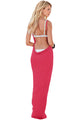Sexy Red Greek Goddess Spaghetti Strap Sarong Beachwear