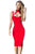 Sexy Red High Neck Hollow-out Bandage Dress