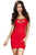 Sexy Red Honeycomb Hollows Chemise Dress
