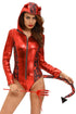 Sexy Red Hot Devilish Hooded Romper Costume