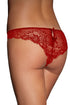 Sexy Red Lace Crotchless Knicker