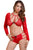 Sexy Red Lacy Caged Beauty Lingerie Set