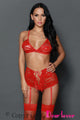 Sexy Red Lacy Connection Bralette Set