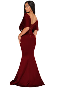 Sexy Red Off The Shoulder Mermaid Maxi Dress