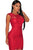 Sexy Red Optical Lace Nude Illusion Sleeveless Bodycon Dress