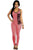 Sexy Red Plunging V Back Letter Print Sleeveless Jumpsuit