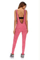 Sexy Red Plunging V Back Letter Print Sleeveless Jumpsuit
