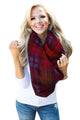 Sexy Red Purple Plaid Oversized Square Scarf