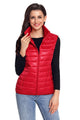Sexy Red Quilted Cotton Down Vest