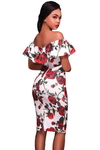 Sexy Red Roses Print Two-piece Set
