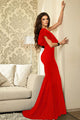 Sexy Red Ruffle One Shoulder Elegant Mermaid Dress