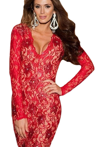 navy blue dress for baby girl Sexy Red Scalloped Deep V Backless Lace Bodycon Dress – SEXY AFFORDABLE  CLOTHING