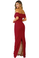Sexy Red Social Event Red Carpet Off-shoulder Party Evening Dress