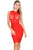Sexy Red Studded Bandage Dress