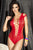 Sexy Red Sultry Beauty Mesh Cutout Teddy Lingerie