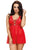 Sexy Red Valentine Sexy Lace Mesh Babydoll Lingerie Set