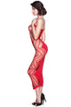 Sexy Red Zig Zag Shred Seamless Long Dress