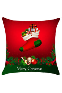 Sexy Red and Green Christmas Socks Gifts Pattern Pillow Case