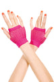 Sexy Rosy Fingerless Net Short Gloves