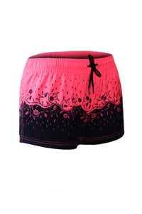 Sexy Rosy Floret Printed Women Swim Shorts