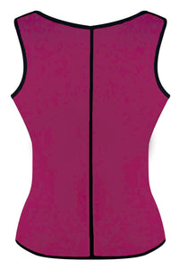 Sexy Rosy Latex Corset with Adjustable Shaper Trainer Belt